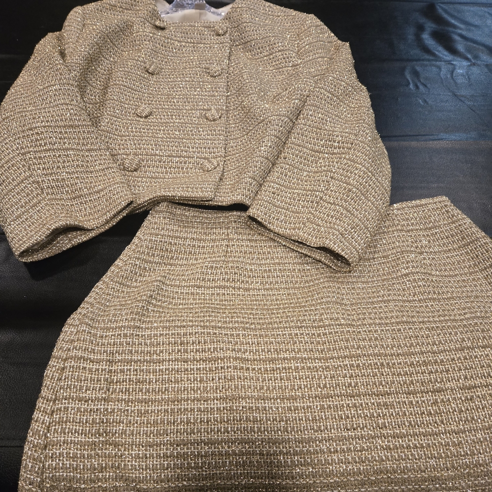 H&M Women's Gold Skirt Suit